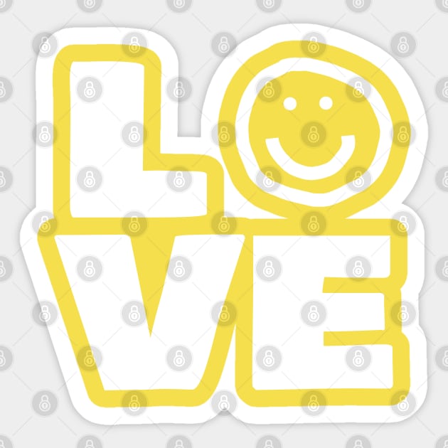 Love Smiley Face Typography Sticker by ellenhenryart